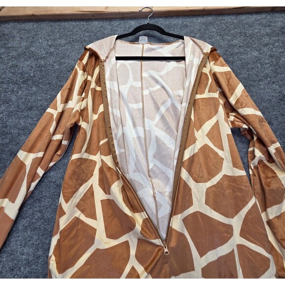 Spirit Giraffe Costume One Piece Adult XL Hood Tail Pockets Halloween One-piece - Picture 3 of 11